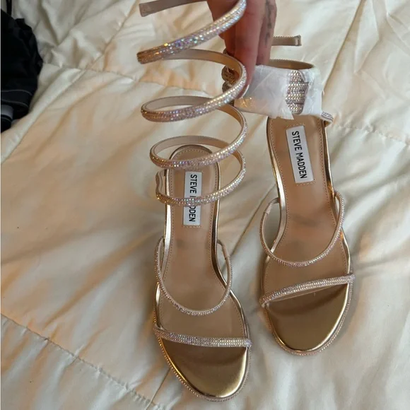 Steve Madden Wrap Exotica Sandal Wrap Heels - Picture 6 of 15